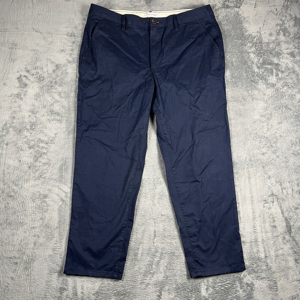 Free Assembly Chino Pants Womens 12 Navy Blue Flat Front Outdoor Straight Leg